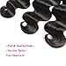 VRBest Hair Brazilian Body Wave Virgin Hair with Closure 3 Bundles with Lace Closure Free Part 10A 100% Unprocessed Human Hair Bundles Weave Extensions Natural Black Color Remy Hair(12 14 16 + 10)