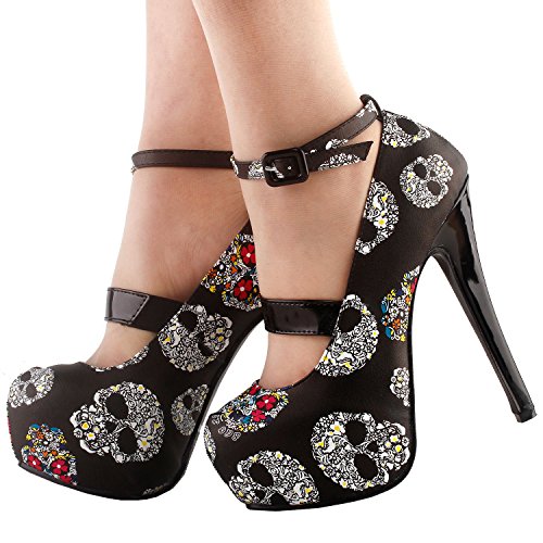 SHOW-STORY-Women-Sexy-Skull-Print-Ankle-Strap-Platform-Stiletto-Heel-Dress-PumpsLF80873