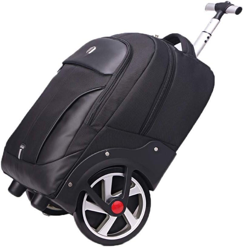 Male Lightweight Luggage Rolling Backpack with Wheels Trolley Nylon Waterproof School Business Laptop Carry-on Bags