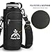 Fnova Water Bottle Carrier, 40 oz Water Bottle Pouch with Adjustable Shoulder Strap for 40 oz Hydro Flask Bottles, Protective Bottle Holder w/2 Pockets Fits Cell Phone, Keys or Any Credit Card