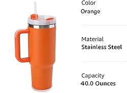 YOUEXPERT 40 oz Tumbler with Handle and Straw