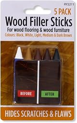 LORD C Wood Filler Sticks 5 Pack Wax Touch Up Color Set Brown Black White view 1