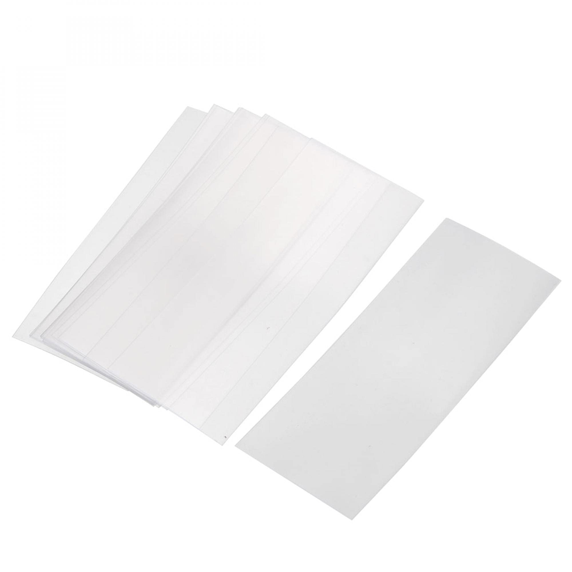 sourcingmap 18650 Battery Wrap PVC Heat Shrink Tubing 29.5mm Flat Width Pre Cut 72mm Clear Pack of 20