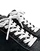 Miscly 3 Pairs Flat Shoelaces 5/16″ Wide - Shoe Laces for All Types of Shoes & Sneakers (36″, White)