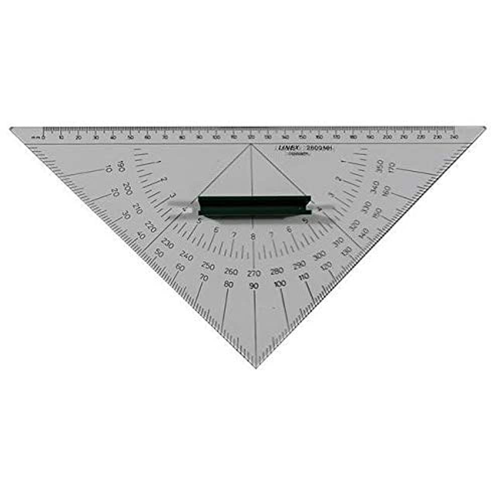 Linex 100413015 13 x13 cm Nautical Angle Gauge/Protractor/Inclinometer/Bevel Box with Vertical Edge Square Hole in The Heart
