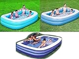 Large Jumbo Deluxe Rectangular Inflatable Family Swimming Paddling Pool Fun Beach Garden Outdoors Games Lounger Round Sun (79 x 59 x 20) by E-Bargains