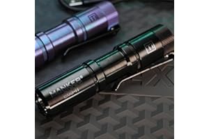 Manker E05 II (E05 II Titanium DLC Black, 4000K, R9080) Compact EDC Flashlight, 519A 800 Lumens,IPX8 Waterproof (No Filter)