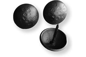 WILD WEST HARDWARE Clavos, 1" Round clavos, Lightly Hammered, Matte Black Finish… (10)