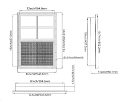Shed Windows 2 Pack 12" W x 18" H Flush Mount White