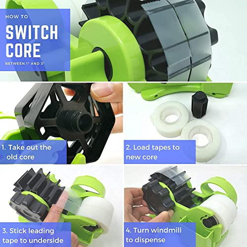 Echomerx MultiRoll Heat Tape Dispenser Sublimation Best Cut Heat