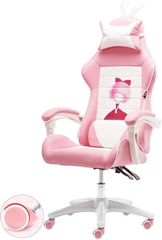 GOVD Desk Chairs Pink Computer Chair Study Chair Home