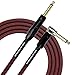 KIRLIN Cable IWB-202BFGL-10/BR 10-Feet Premium Plus Instrument Cable, Black/Red Woven Jacket