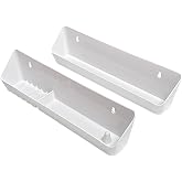 Aiwaiufu 11&ldquo; Kitchen Sink Front Trays Tip Out Tray Set 11 Inch Polymer Plastic White &ndash; 2Pack