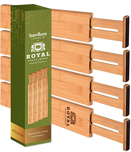 Adjustable-Bamboo-Drawer-Dividers-Organizers-Expandable-Drawer-Organization-Separators-For-Kitchen-Dresser-Bedroom-Bathroom-and-Office-4-Pack-17-22-IN-Natural