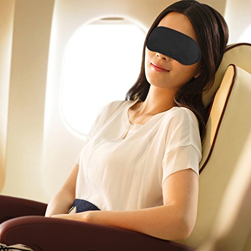 Amariver Eye Mask Shade Cover, 20 Pack Blindfold Travel Sleep Mask Night Sleeping Cover with Nose Pad, Light Guide Relax Cover Black - Thumbnail 2