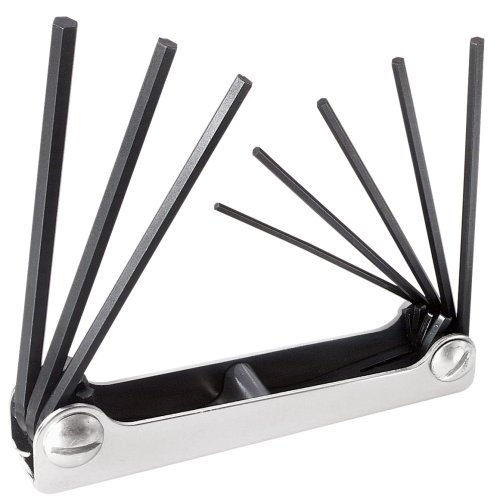 Klein Tools 70583 5-1/4-Inch Folding Hex-Key Set with 8-Inch Sizes