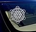 Merkaba Leaf Sacred Geometry Vinyl Decal Sticker Kabbalah Math (Merkaba White)
