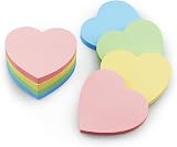 Early Buy 3x3 Inch Heart Shape Sticky Notes 8 Pads 75 Sheets Pack 4 Pastel view 3