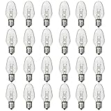 GE C7 4-Watt Clear 2X-Life Night Light Bulbs, Clear, 24 Bulbs
