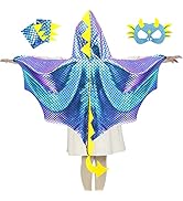 Dinosaur-Dragon-Wings-Costume for Kids Cape and Mask Gloves, Dino-Dress-Up Clothes as Girls Boys ...