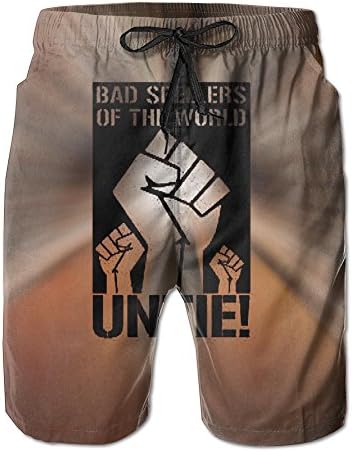 Man Graphic Beach Shorts/Bad Spellers Of The World Untie