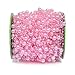 DOMESTAR 200 Feet Pink Pearl Garland, Roll of Beads Pearl Chain Pearl Strands String of Pearls Wire Pearl Bridal Bouquet Decoration for Party Supplies DIY