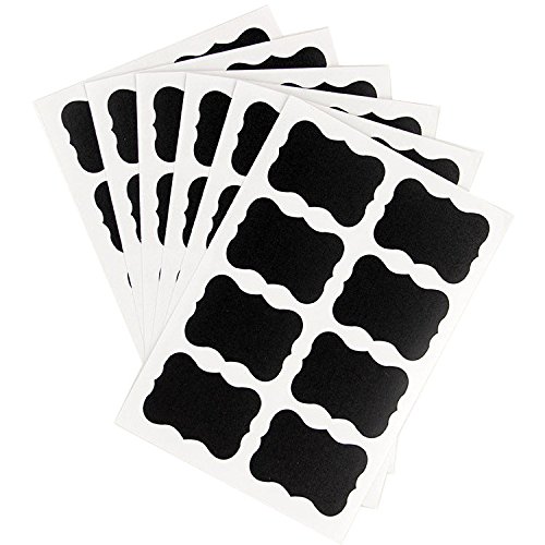 Jar Stickers Label,Hot Sale! Hongxin Lovely Bone Fancy Beard Heart Chalk Board Stickers Black Blackboard Sticker Craft Kitchen Jar Organizer Labels Chalkboard,5 x 3.5cm,80 Pcs/set