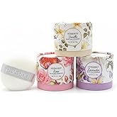 Herb & Root Talc Free Body Dusting Powders. Rose, Vanila, Sandalwood, Lavender, Jasmine, and Gift Sets (Travel Size, Lavender, Rose, Vanilla, Puff)
