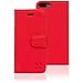 SafeSleeve EMF Protection iPhone Case: iPhone 8 Plus, iPhone 7 Plus & iPhone 6 Plus ELF, RFID Blocking Card Holder Wallet, Adjustable Stand Case, Vegan Leather for Women & Men (Red)