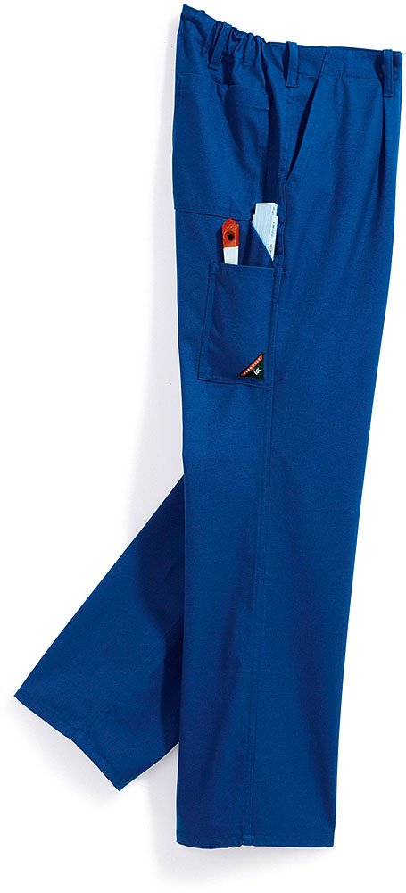 BP 1469-720-13-54, Work trousers, with elasticated back 305,00 g/m², Reinforced cotton royal blue, 37/38