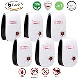 [2018 UPGRADED] Vistery Ultrasonic Pest Control Repeller - Electronic Pest Repellent - Repel Mouse, Bed Bugs, Insects, Roaches, Mosquitoes Non-toxic Eco-Friendly, Human & Pet Safe (6 PACKS)