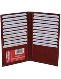 New High End Leather Bifold Credit Card Holder #1529CF	Burgundy