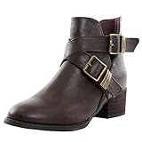 Breckelles Womens Bronco-11 Bootie Boots,8 B(M) US,Brown