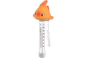 RainboWiner Easy-Read Floating Pool Thermometer, Large Size 8 Inches Pond Water Thermometer for Swimming Pool - Tropical Fish