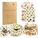 Funhouse Beeswax Wraps Set of Three, Exclusive Handmade Elastic Braided Ropes, Reusable Alternative to Plastic Wraps, – Organic Reusable Food Wraps, Reusable Food Covers, Eco friendly food wrap