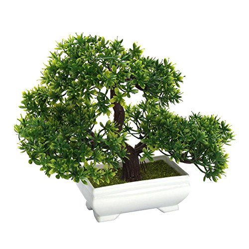 WG Creative Bonsai Tree Artificial Plant Decoration Not Faded No Watering Potted for Office Home