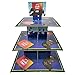 Video Game Cupcake Stand & Pick Kit, Gaming Party Supplies, Decorations, Birthdays, Cake Decorations, 3 Tier Cardboard