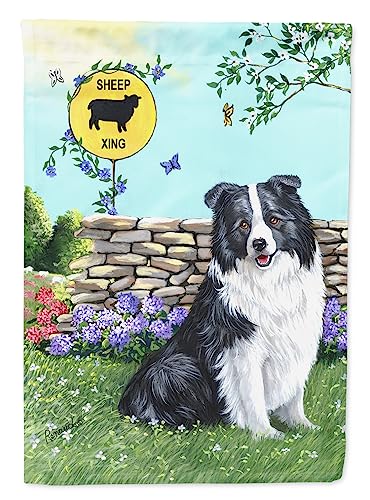 Caroline's Treasures PPP3030GF Border Collie Crossing Garden Flag Mailbox Flag…