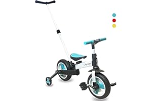 Joyano 5-in-1 Foldable Kids Tricycle Indoor/Outdoor Pushbike Balance Bike Baby Trike Baby Toddler Ride-On Bike Multifunctiona