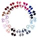 30 Pack: HBY Girls No Crease Ouchless Stretch Elastic Hair Bow Ties Ponytail Holders