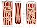 250 Pieces Popcorn Bags Individual Servings - 2 oz Vintage Brown and Red Stripe Kraft Paper Popcorn Bags for Popcorn Machine, - Popcorn Sleeves for Party, Movie Nights, Carnival, and School Fair