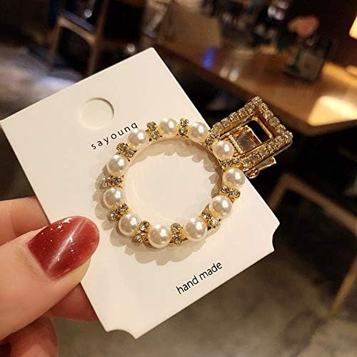 LKJH Hair clip Wholesale 4/3/1Pc Fashion Women Pearl Hair Clip Snap Barrette Stick Triangle Elegant Jewelry Hairgrip Korean Style