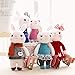 Me Too Tiramitu Stuffed Bunny Dolls Plush Rabbit Keychain Toys Easter Gifts Decorations 9'' (Red+Blue)