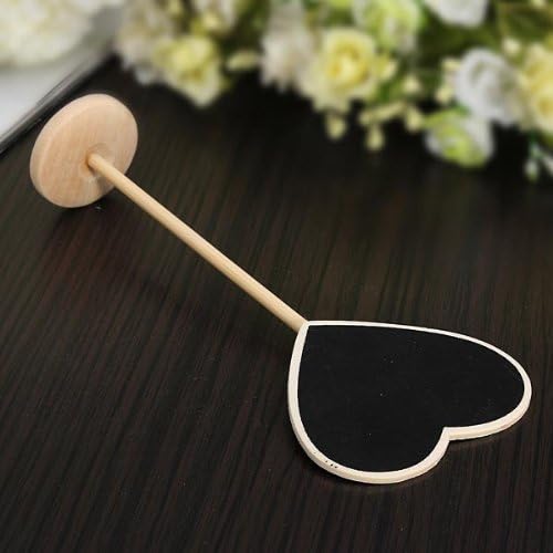 Mini Heart Blackboard Chalkboard Message Board Holder Clip by Pinez