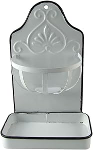 TG,LLC Treasure Gurus Antique Style Enamel Bathroom Sink Soap Dish Bath Shower Rustic Sponge Holder