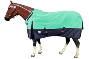 Rugged Ride 1200 Denier Mid Weight Waterproof Turnout Blanket w/Adjustable Neck - 200 gram Fill