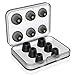 Earphone Tips New Bee 12pcs Premium Replacement Earbud Tips Inner 4.9mm [3-Pair] + Silicone Earphone Tips Inner 4.9mm [3-Pair] for Headphones with 5mm-7mm Tip - Black