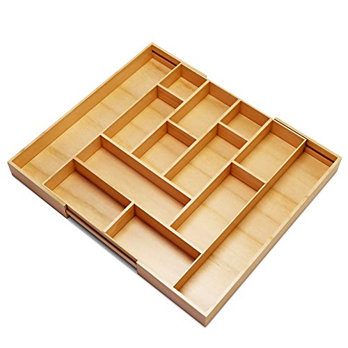 Kitchen Drawer Organizer with Adjustable Dividers