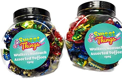 Toffee & Eclairs Walkers Assortment Gift Jar 2 Jar Bundle