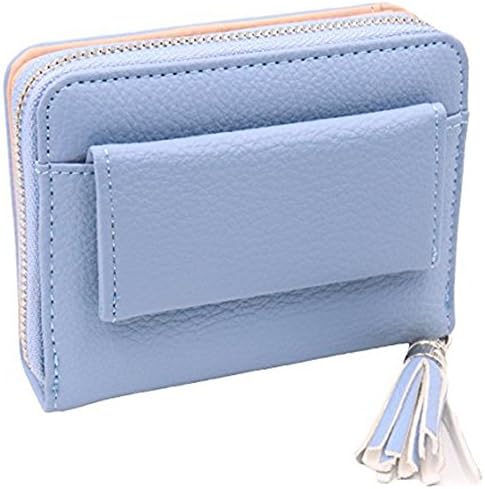 Women's RFID Blocking PU Leather Wallet Card Holder Organizer Girls Small Cute Coin Purse with ID Window